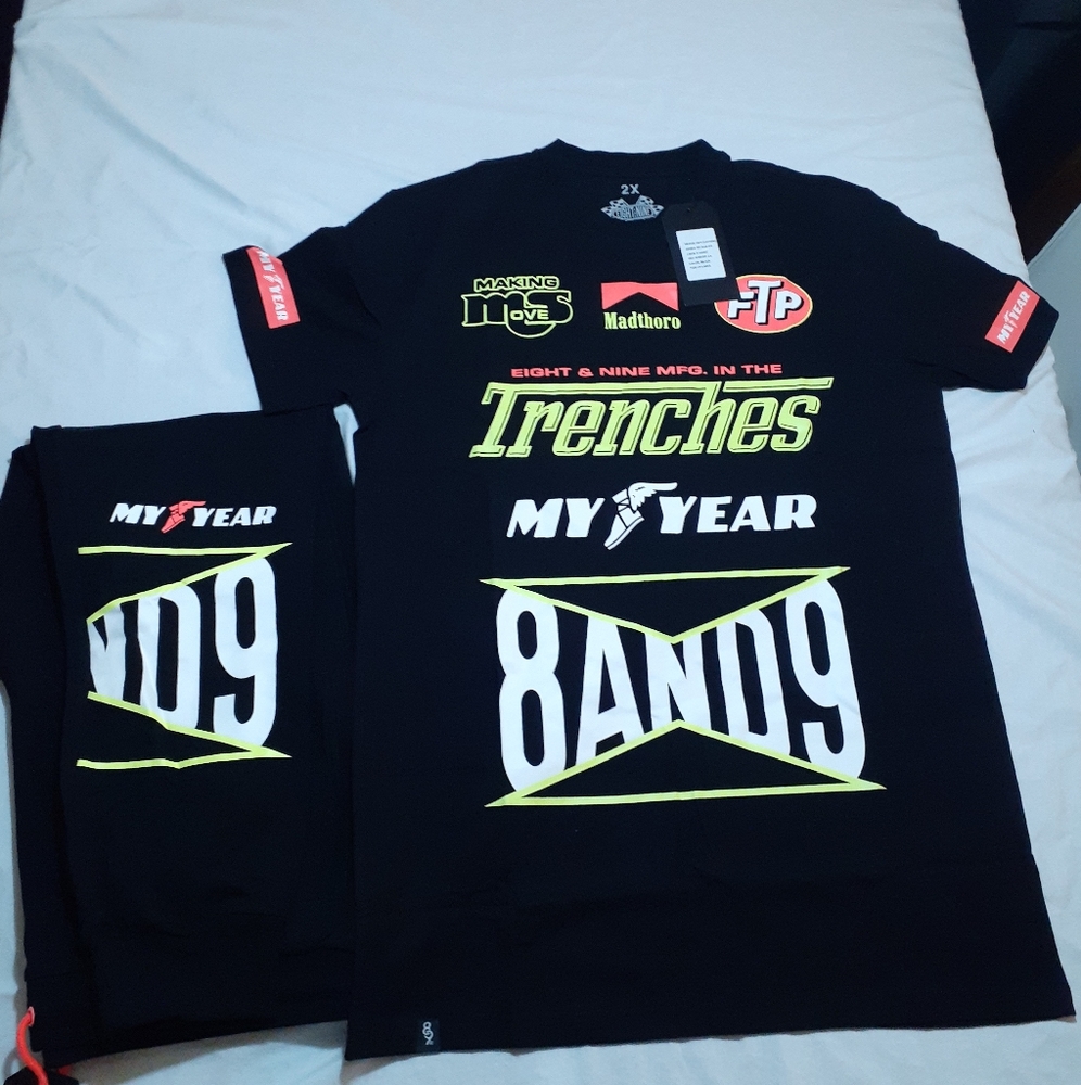 8 & 9 Clothing Men's Jogger Set size 2XL